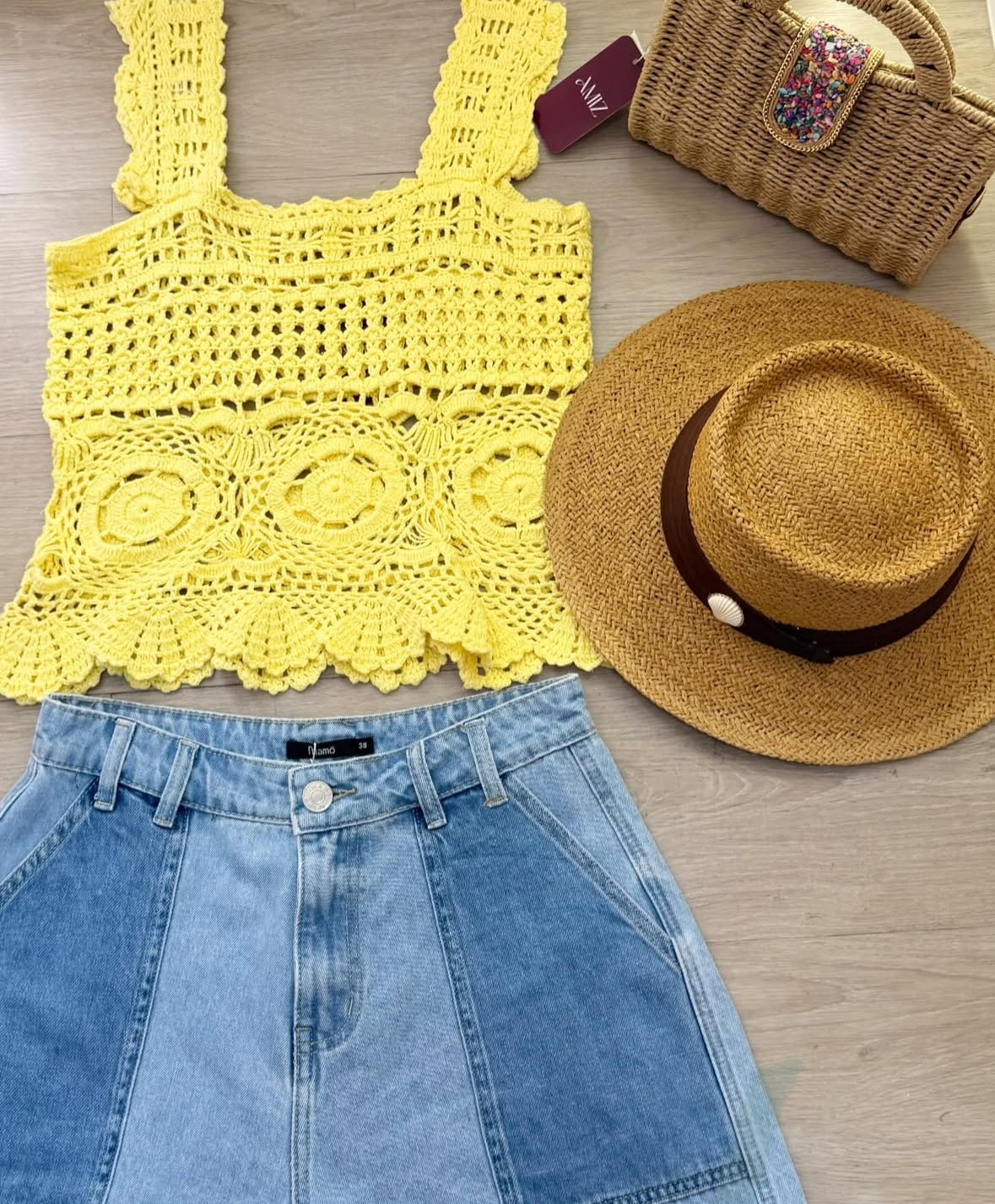 Conjunto Crochê + Jeans